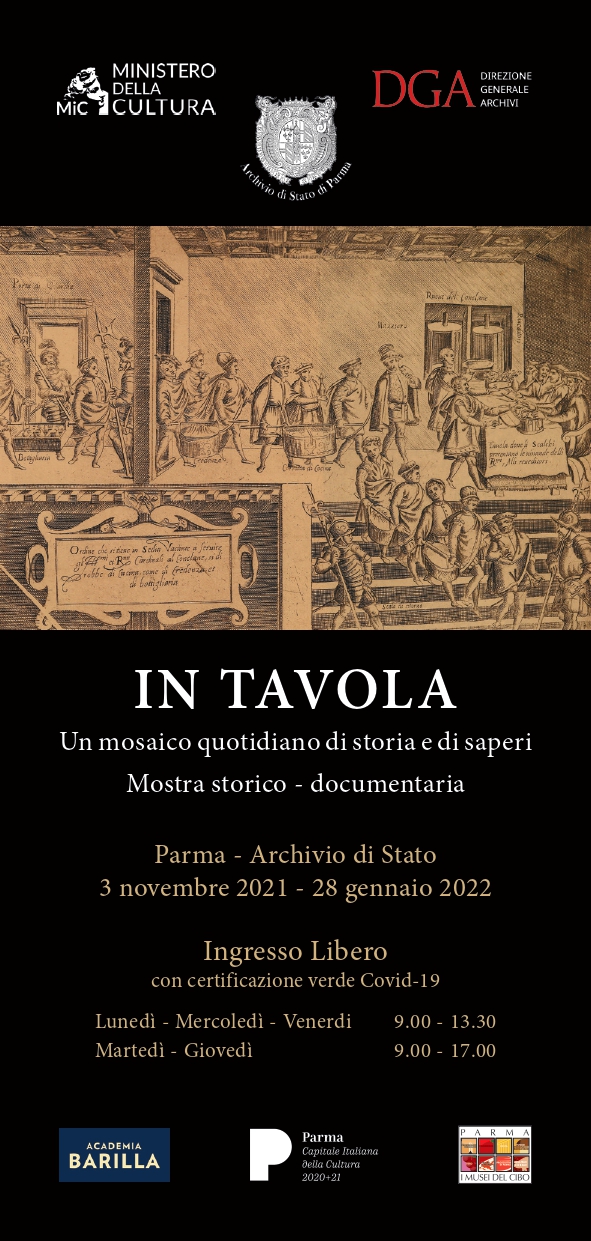 In tavola. Un mosaico quotidiano di storia e di saperi all'Archivio di Stato di Parma